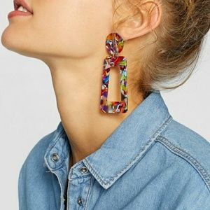 Geometric shape Multicolor Earrings